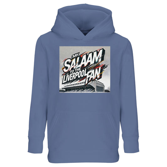Blue / Royal-inspired tone brings a fresh take to Say Salaam to the Liverpool Fan. This kids hoodie offers warm, comfortable everyday wear for Muslim children who want to show their soccer pride in a modest way. Praised for softness and reliable sizing, it’s a high quality option at a cheap price point families value. Perfect for layering in cooler weather, wearing to matches or gifting at Eid. A new favourite FC top for young Supporters Group members.
