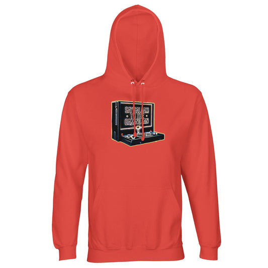 Say Salaam to the Gaming Fan Design #3 Islamic Muslim gaming hoodie jumper in Pop Orange / Jasper / Faded Red. Crafted from soft cotton-poly fleece with a brushed interior, ribbed cuffs and a structured hood, this Islamic streetwear piece is designed for Muslim gamers who live in esports arenas and multiplayer lobbies. The standout colour pairs with PlayStation, Xbox, PCs & everyday comfort. A durable gamer jumper at a good price, ideal for streaming, competitive gaming, FIFA tournaments & Call of Duty.