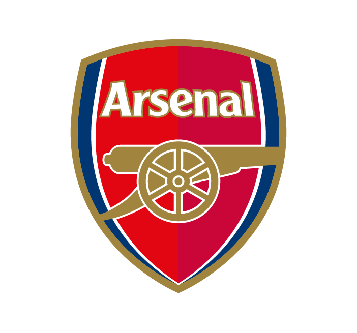 Arsenal FC badge, crest, or logo. English football club, nicknamed The Gunners or Gooners, plays at Emirates Stadium, London. Often misspelled as Asnal, known for its FA Cup wins, Invincibles, red and white kit, passionate fans, and the hilarity of AFTV.