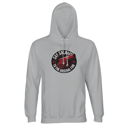 Say Salaam to the Arsenal Fan Design #1 Part-Recycled Unisex Cotton-Poly Hoodie – Ash / Urban Grey with crisp red and black Arsenal typography. The soft fleece and recycled cotton-poly blend offer warmth through salah, travel, and weekend games. Ideal for modest football fans tracking Arsenal W.F.C. fixtures, transfer news, standings, and ticket sales. A faith-friendly, sustainable jumper echoing Arsenal shop style and streetwear comfort for conscious Gunners everywhere.