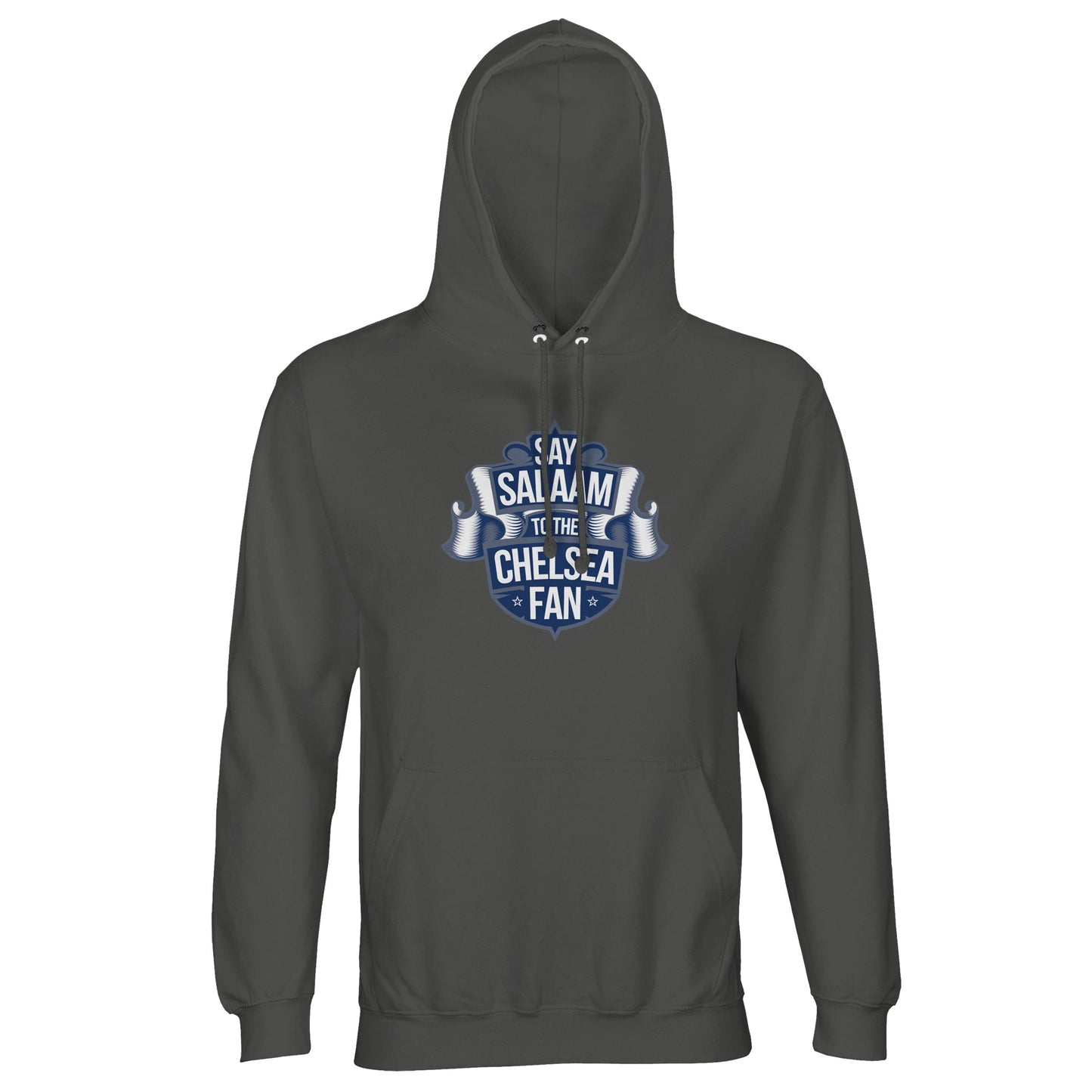 Ash / Silver Chalice Say Salaam to the Chelsea Fan hoodie offers a clean, versatile look for Muslims. Warm, comfortable and high quality, it’s designed for modest everyday wear at a cheap price point shoppers value. Praised in reviews for softness and lasting shape, it works well for layering on match days or styling with a vintage kit vibe. If you’re browsing beyond the Chelsea Megastore for something meaningful, this unisex hooded top makes a thoughtful Supporters Group gift for Eid or any away fixture.