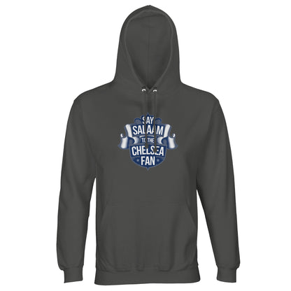 Ash / Silver Chalice Say Salaam to the Chelsea Fan hoodie offers a clean, versatile look for Muslims. Warm, comfortable and high quality, it’s designed for modest everyday wear at a cheap price point shoppers value. Praised in reviews for softness and lasting shape, it works well for layering on match days or styling with a vintage kit vibe. If you’re browsing beyond the Chelsea Megastore for something meaningful, this unisex hooded top makes a thoughtful Supporters Group gift for Eid or any away fixture.