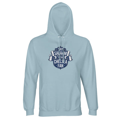Soft and distinctive, this Creamy Blue / Opal hoodie is designed for Muslim Chelsea fans who want vintage colour with clear identity. Offering warmth, comfort and high quality feel at an affordable price, it’s a popular choice for those searching online for a cheap price hooded top with good reviews. Ideal for modest streetwear, community events or match nights, it balances durability & style with no shirt sponsor. A meaningful Ramadan gift for Muslim football supporters who value both faith & club loyalty.