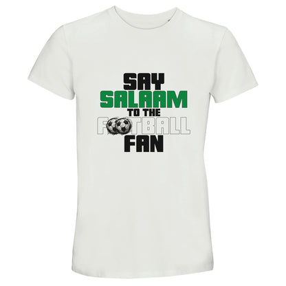 White / Platinum brings a clean, classic look to Say Salaam to the Football Fan style. This high quality unisex soccer top is designed for Muslims who want modest everyday wear that still nods to kit culture and vintage FC energy. Soft, comfortable and available at a cheap price point, it’s ideal for layering under a hoodie or wearing on its own. A thoughtful Supporters Group gift for Eid, especially for those looking for stream links or any football store for something new and meaningful.
