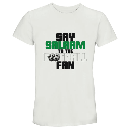 White / Platinum brings a clean, classic look to Say Salaam to the Football Fan style. This high quality unisex soccer top is designed for Muslims who want modest everyday wear that still nods to kit culture and vintage FC energy. Soft, comfortable and available at a cheap price point, it’s ideal for layering under a hoodie or wearing on its own. A thoughtful Supporters Group gift for Eid, especially for those looking for stream links or any football store for something new and meaningful.