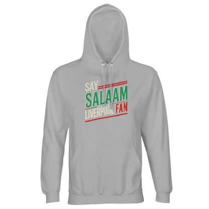 Say Salaam to the Liverpool Fan Design #1 Part-Recycled Unisex Cotton-Poly Hoodie – Ash / Silver Chalice featuring vintage typography in green, cream, and red, echoing both Scouse loyalty and peaceful energy. Crafted from soft brushed fleece, the hoodie’s sustainable cotton-poly blend ensures comfort and warmth across seasons. Ideal for Muslim Liverpool fans who balance modesty and team spirit — from matchdays to mosque visits, always ready with a Salaam.
