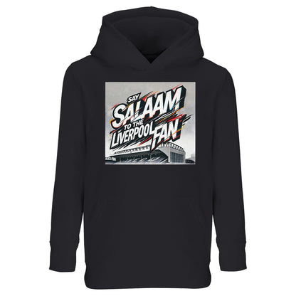 Black / Zeus Say Salaam to the Liverpool Fan hoodie is a bold, everyday option. Designed for young Muslims who love soccer and club culture, this comfortable kids top blends modest style with classic Reds energy. Warm, soft and easy to wear, it’s ideal for school, match days or casual weekends. Parents searching for high quality, affordable fanwear with good reviews for durability and fit will love this choice. A thoughtful Eid gift or Supporters Group present for the next generation of Liverpool fans.