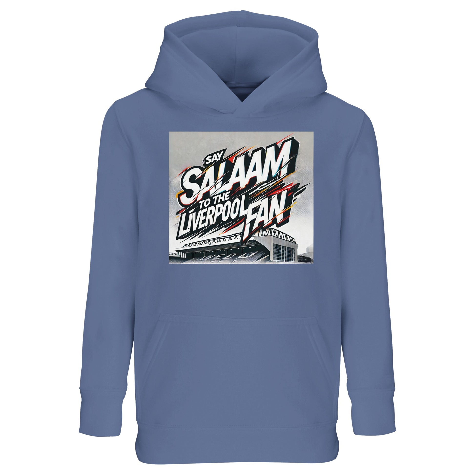 Blue / Royal-inspired tone brings a fresh take to Say Salaam to the Liverpool Fan. This kids hoodie offers warm, comfortable everyday wear for Muslim children who want to show their soccer pride in a modest way. Praised for softness and reliable sizing, it’s a high quality option at a cheap price point families value. Perfect for layering in cooler weather, wearing to matches or gifting at Eid. A new favourite FC top for young Supporters Group members.