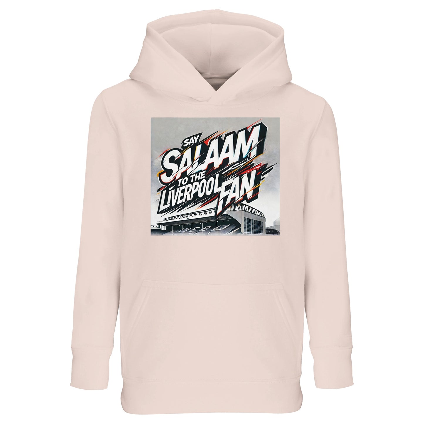 Creamy Pink / Oyster Pink delivers a softer shade for Say Salaam to the Liverpool Fan. This warm and comfortable kids hoodie is perfect for Muslim children who want modest soccer-inspired style with a gentle tone. Affordable, durable and praised for fit, it’s ideal for everyday wear and cooler weather. A thoughtful Eid gift and a stylish FC top for young Supporters Group members.