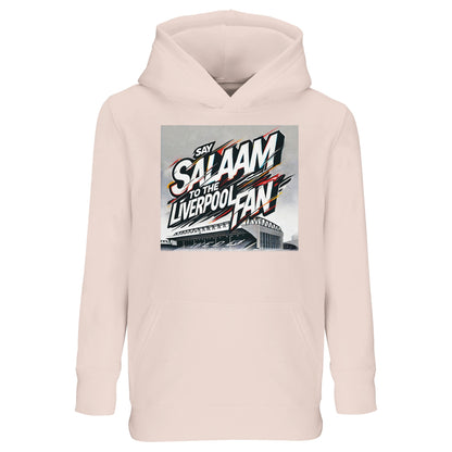Creamy Pink / Oyster Pink delivers a softer shade for Say Salaam to the Liverpool Fan. This warm and comfortable kids hoodie is perfect for Muslim children who want modest soccer-inspired style with a gentle tone. Affordable, durable and praised for fit, it’s ideal for everyday wear and cooler weather. A thoughtful Eid gift and a stylish FC top for young Supporters Group members.