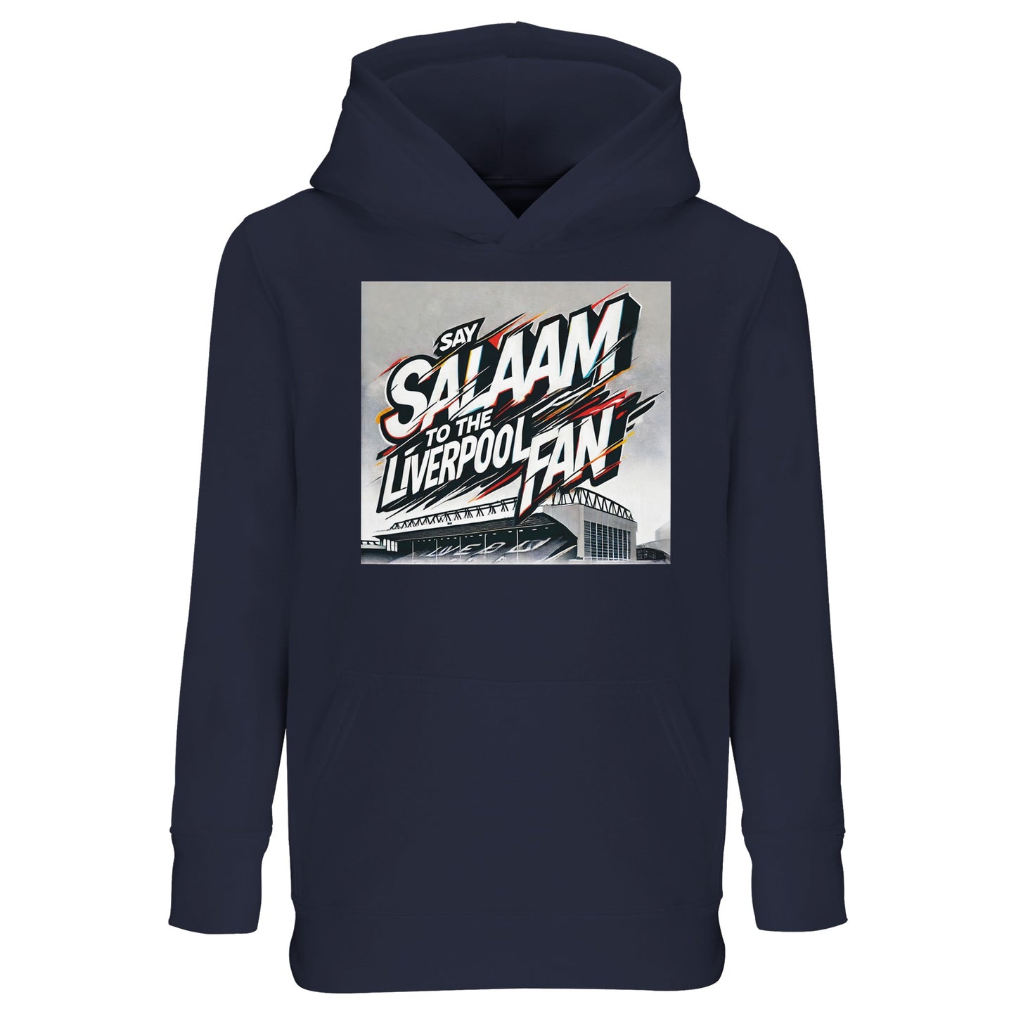 French Navy / Ebony Clay offers a classic deep shade for Say Salaam to the Liverpool Fan. This kids hoodie combines modest Muslim identity with timeless soccer styling, making it a versatile everyday top. Soft, warm and easy to care for, it’s a high quality yet affordable option families often search for online. Ideal for cooler evenings, school wear or watching the match with a Supporters Group. A smart Eid gift for young FC fans.