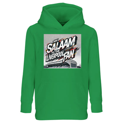 Kelly Green adds a bold splash of colour to Say Salaam to the Liverpool Fan. This warm and comfortable kids hoodie is designed for young Muslims who enjoy showing their soccer loyalty with modest style. Affordable, durable and often searched for by parents wanting good reviews and reliable sizing, it’s ideal for everyday wear. A unique Eid gift and a standout FC top for any budding Supporters Group member.