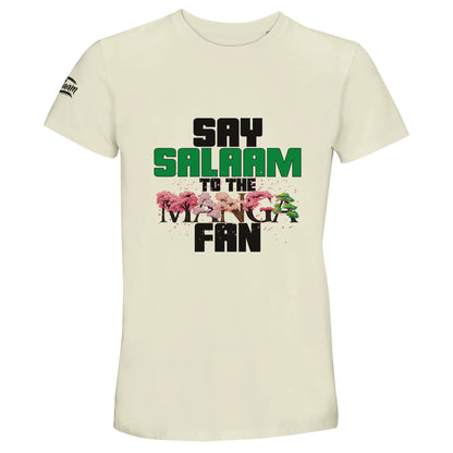 Natural / soft sand / light beige tones give this version a warmer, vintage-inspired look that pairs effortlessly with denim, cargos or layered streetwear. Say Salaam to the Manga Fan in a tee that balances comfort and character, designed for long reading marathons, conventions or everyday wear. The neutral base highlights the graphic detail while keeping the overall feel relaxed and wearable. A thoughtful Eid present for anime and One Piece Muslims who enjoy subtle colour with standout design.