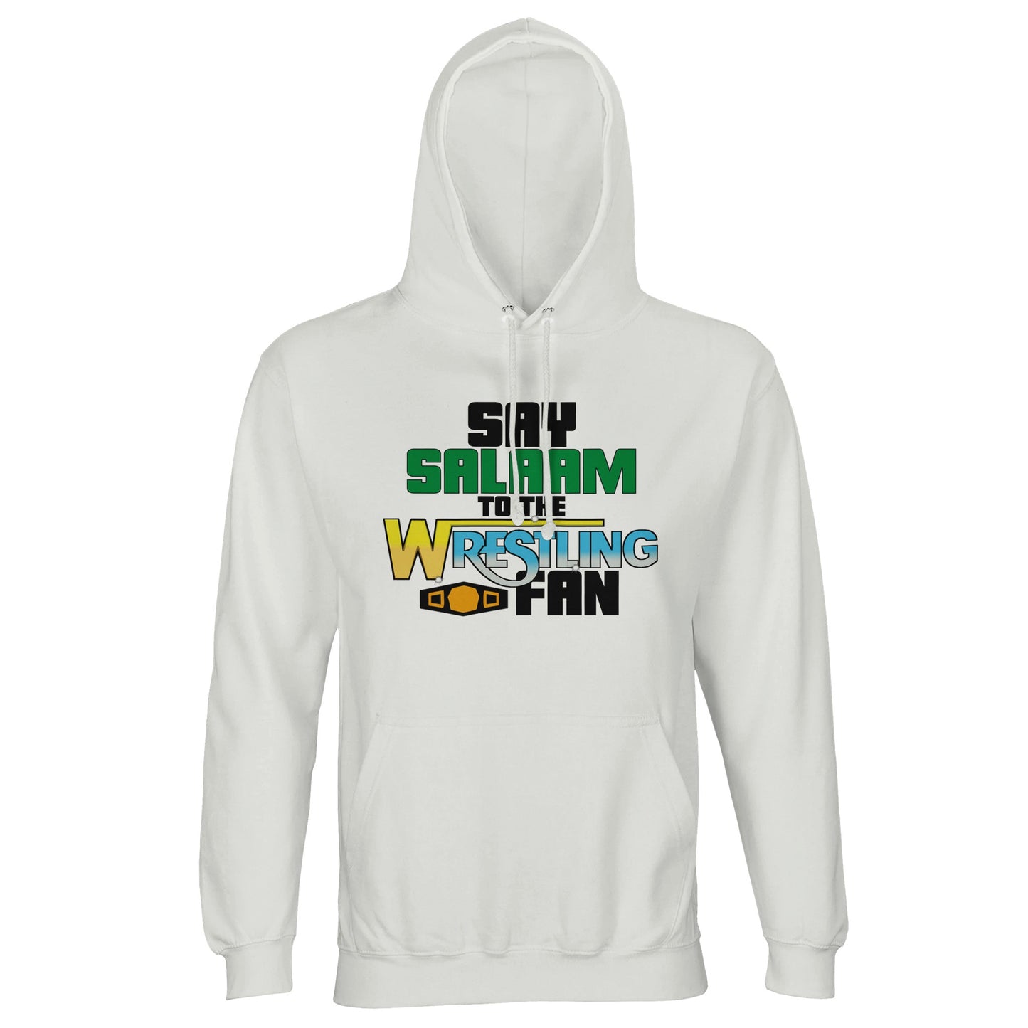 White / Classic White Say Salaam to the Wrestling Fan hoodie delivers a clean, standout look for the adult who wants faith and fight culture side by side. Warm, comfortable and high quality, this affordable unisex hooded top is praised in reviews for a soft feel and reliable fit. Say Salaam with a design that works for live events, watch parties and everyday modest streetwear. Ideal as a thoughtful Eid gift for Muslim WWE fans who value peace, power and purpose in one strong statement piece.