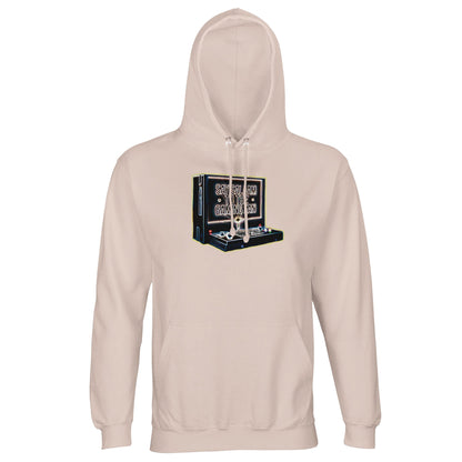 Say Salaam to the Gaming Fan Design #3 light unisex cotton-poly hoodie in Creamy Pink. Featuring an 80% cotton and 20% recycled polyester fleece blend, this Muslim and Islamic gamer hoodie offers warmth, softness and modest gaming style. Designed for esports competitors, console fans and halal streamers who represent Islamic values on and offline. A sustainable hoodie for Muslim gaming communities seeking ethical streetwear with peaceful competitive energy.