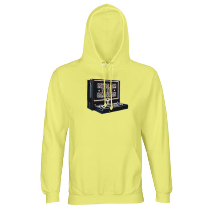 Say Salaam to the Gaming Fan Design #3 light unisex cotton-poly hoodie in Light Yellow. Made from 80% cotton and 20% recycled polyester with soft brushed fleece, this Muslim and Islamic gaming hoodie delivers comfort, warmth and modest everyday style. Designed for esports fans, console players and halal gamers who track leaderboards between suhoor and tournaments. A sustainable Islamic streetwear hoodie for Muslim gaming communities who promote peace, discipline and responsible competition.