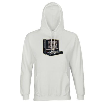 Say Salaam to the Gaming Fan Design #3 light unisex cotton-poly hoodie in White. An 80% cotton and 20% recycled polyester brushed fleece Islamic and Muslim gamer hoodie offering warmth, durability and modest comfort. Created for console enthusiasts, esports competitors and halal lifestyle players who represent faith with confidence. Ideal for Muslim gamers balancing prayer times with online matches, this sustainable hoodie blends ethical fashion, Islamic identity and peaceful gaming culture.