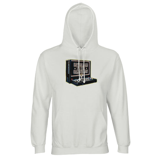 Say Salaam to the Gaming Fan Design #3 light unisex cotton-poly hoodie in White. An 80% cotton and 20% recycled polyester brushed fleece Islamic and Muslim gamer hoodie offering warmth, durability and modest comfort. Created for console enthusiasts, esports competitors and halal lifestyle players who represent faith with confidence. Ideal for Muslim gamers balancing prayer times with online matches, this sustainable hoodie blends ethical fashion, Islamic identity and peaceful gaming culture.