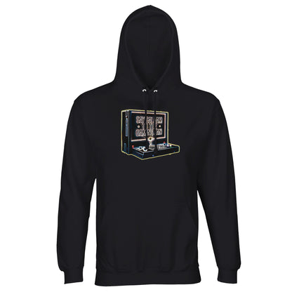 Say Salaam to the Gaming Fan Design #3 Islamic Muslim gaming hoodie jumper in Black / Deep Black / Zeus. Built from a durable cotton-poly fleece blend with brushed lining and ribbed detailing, this Islamic gaming hoodie is designed for Muslim esports fans and console players alike. Comfortable for long PC sessions, streaming setups and multiplayer tournaments, it balances modest Islamic streetwear with gaming identity. A dependable jumper at a good price for PlayStation, Xbox, FIFA and Call of Duty.