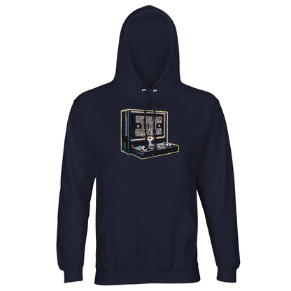 Say Salaam to the Gaming Fan Design #3 Islamic Muslim gaming hoodie jumper in French Navy / Ebony Clay. Featuring a soft brushed fleece lining, ribbed cuffs & durable cotton-poly construction, this gaming hoodie blends modest Muslim identity with esports style. Ideal for console gaming, PC multiplayer and streaming, it delivers warmth and structure throughout long competitive sessions. A classic Islamic jumper at a good price for PlayStation, Xbox, FIFA tournaments, Call of Duty battles & gamer streetwear.